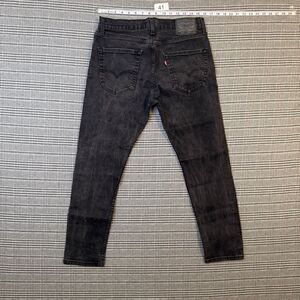 Levi's 512 Men's Jeans Black Denim Slim Tapered Stretch Size 33x30